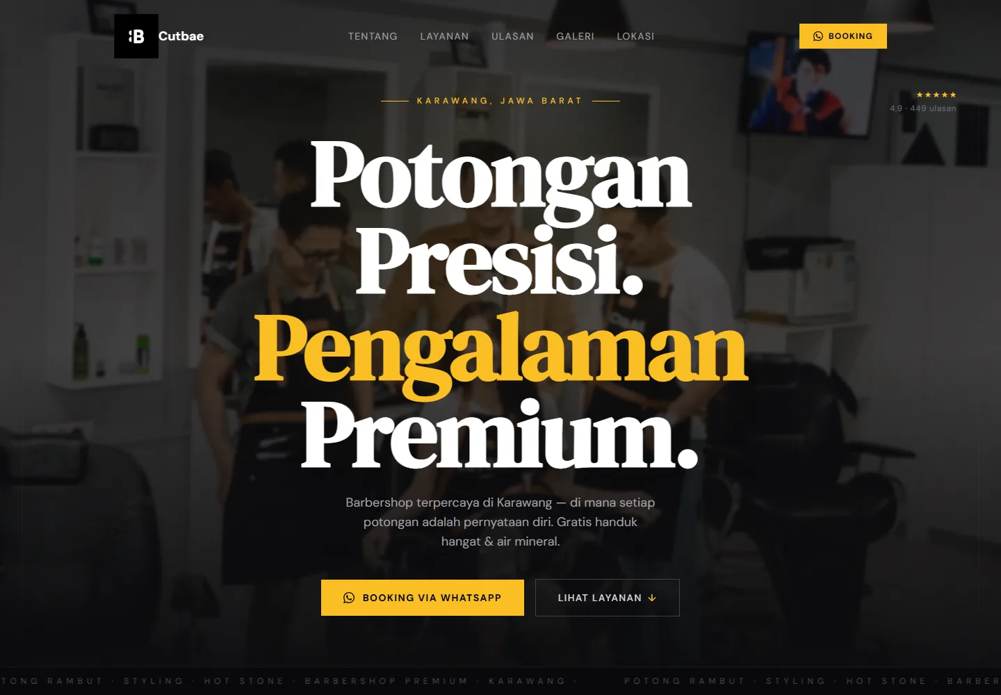 Website Cutbae Barbershop