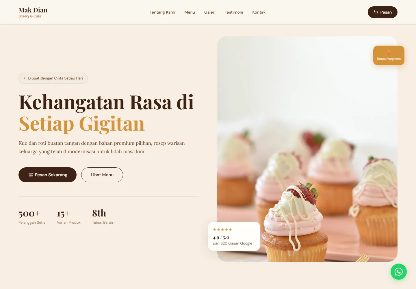 Website Makdian Bakery